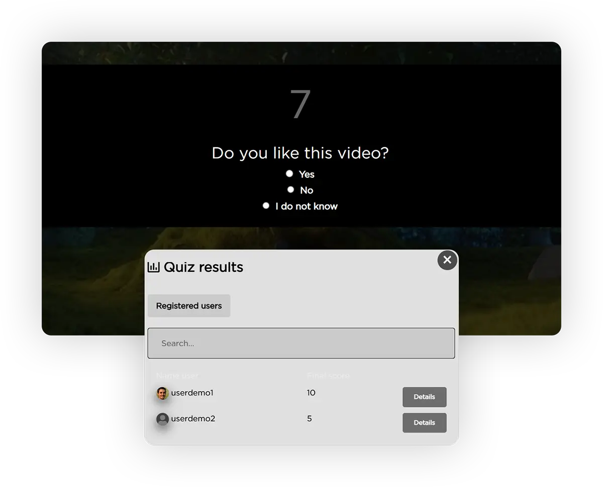 A video quiz asking the audience “Do you like this video”