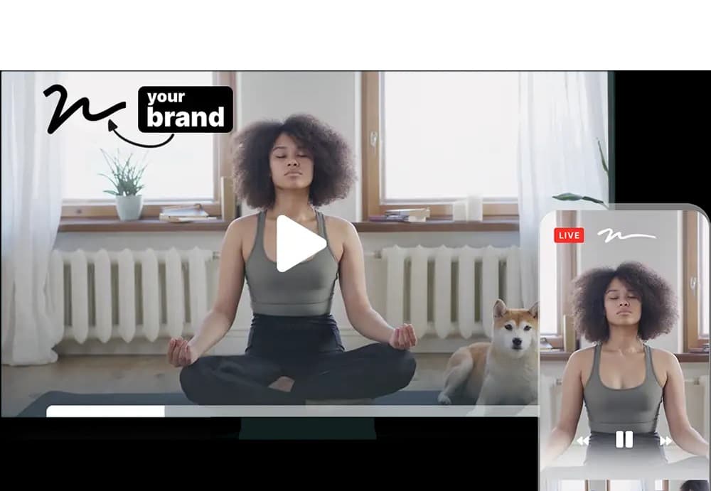 An on-demand video of a meditation guru