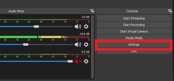 OBS settings